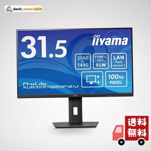 iiyama ���j�^�[ �f�B�X�v���C 31.5�C���` WQHD IPS���� �������� �p�x���� HDMI DisplayPort USB Type-C �P�[�u���t �����T�|�[�g 3�N���[�J�[�ۏ� ProLite XUB3297QSNP-B1J