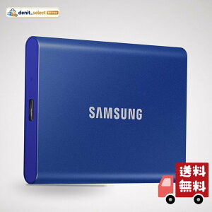 SAMSUNG (�T���X��) T7 1TB �|�[�^�u�� SSD �ő�1,050MB/�b USB 3.2 Gen2 �Q�[���p �w���p ���E�p �O�t�� �\���b�h�X�e�[�g�h���C�u (MU-PC1T0H/AM) �u���[