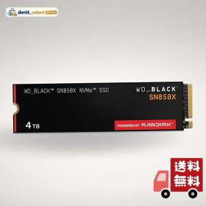 WD_BLACK 4TB SN850X NVMe �����^�Q�[�~���OSSD �\���b�h�X�e�[�g�h���C�u - Gen4 PCIe M.2 2280 �ō�7,300MB/s - WDS400T2X0E