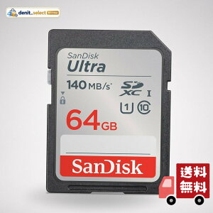 SanDisk 64GB Ultra SDXC UHS-I Memory Card - Up to 140MB/s, C10, U1, Full HD, SD Card - SDSDUNB-064G-GN6IN