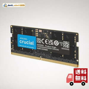 Crucial RAM 8GB DDR5 5600MT/s (�܂���5200MT/s or 4800MT/s) �m�[�g�p�\�R�������� CT8G56C46S5, �u���b�N