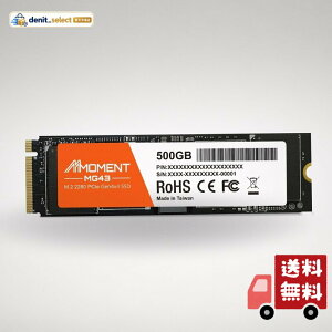 MMOMENT MG43 500GB M.2 2280 PCIe Gen4x4 NVMe1.4 ����SSD (�ő�Ǎ�5000MB/s)