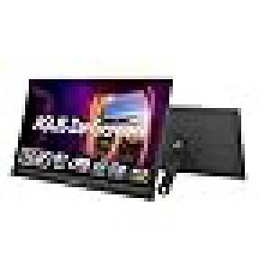 ASUS �|�[�^�u�����j�^�[/ZenScreen MB169CK-J/�|�[�^�u��USB���j�^�[ -15.6�C���` / �t��HD/IPS/�f���A��USB Type-C/�t���b�J�[�t���[/�u���[���C�g�y���@�\/�m���O���A�p�l�� / 360°��]�̃L�b�N�X�^��