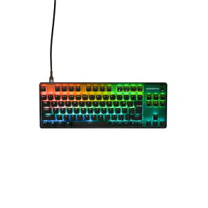 SteelSeries �Q�[�~���O�L�[�{�[�h �e���L�[���X Apex 9 TKL JP �L�� ���{��z�� ���X�|���X�^�C��0.2ms ���� �A�N�`���G�[�V�����|�C���g1.0mm�ݒ�\ OptiPoint���w�X�C�b�` ���ϋv 64852 �u���b�N