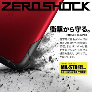 �G���R�� iPhone 12 mini �P�[�X Qi�[�d�Ή� �n�C�u���b�h ZEROSHOCK �ϏՌ� �X�^���_�[�h ���b�h PM-A20AZERORD
