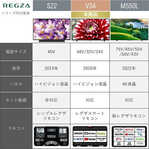 REGZA 32V�^ �t���e���r ���O�U 32V34 �n�C�r�W���� �O�t��HDD ���ԑg�^�� �l�b�g����Ή� (2020�N���f��)