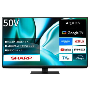 �V���[�v 50V�^ 4K �{�� �t�� �e���r AQUOS 4T-C50FN2 ��ʃ��f�� N-Black�p�l�� AI ��]���X�^���h Google TV