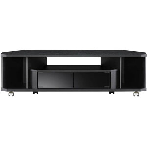 �����؍މ��H(Asahiwood) �e���r�� Nook 52�^ ��120cm �u���b�N �L���X�^�[�t�� �R�[�i�[�Ή� NOA-1200AV-BK