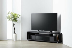 �����؍މ��H(Asahiwood) �e���r�� Nook 60�^ ��140cm �u���b�N �L���X�^�[�t�� �R�[�i�[�Ή� NOA-1400AV-BK