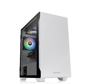 Thermaltake S100 TG Snow Edition �����K���X �~�j�^���[PC�P�[�X �z���C�g �X�C���O�h�A�p�l���̗p CA-1Q9-00S6WN-00 CS7886