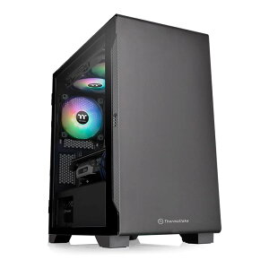 Thermaltake S100 TG �����K���X �~�j�^���[PC�P�[�X �X�C���O�h�A�p�l���̗p CA-1Q9-00S1WN-00 CS7885 �u���b�N