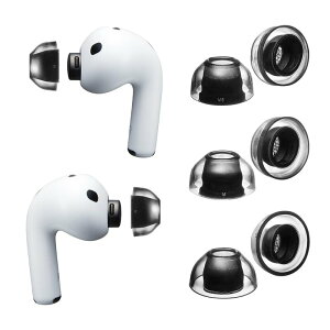 AirPods Pro 3��p�݌v�C���[�s�[�X AZLA SednaEarfit XELASTEC II for AirPods Pro 3 [MS/M/ML�T�C�Y�e1�y�A] �̉��ŕό`����v���~�A��TPE�f�� ��̌^�A�_�v�^�[�݌v �e�[�p�[�h�^�\����