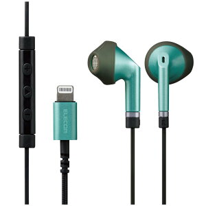 �G���R�� �X�e���I�C���z�� �C���i�[�C���[�^ Lightning ���C�g�j���O �}�C�N�t Fast Music LFS10I ��13.6mm ���ϋv�P�[�u�� �O���[�� EHP-LFS10IMGR 1.2m