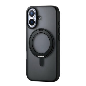 �G���R�� iPhone 17 �P�[�X �J�o�[ �N���A �ϏՌ� �Ռ��z�� �}�O�l�b�g MAGKEEP �n�C�u���b�h TPU ��]���X�^���h ���C�����X�[�d�Ή� 4�p�G�A�[�N�b�V���� �w�ʍd�x5H �u���b�N PM-A25AMAGSTBK