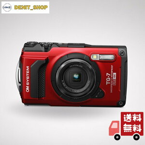 OM SYSYTEM �R���p�N�g�f�W�^���J���� Tough TG-7 ���b�h �h��15m/�h�o/�ω׏d100kg/�ϒቷ-10°C