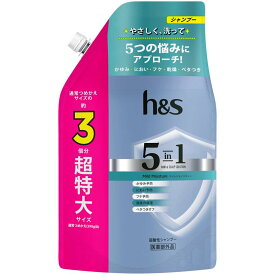 hs 5in1 シャンプー 850g [3 個分] 詰替 特大マイルドモイスチャー エイチアンドエス