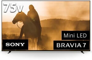 �\�j�[ 75�C���` 4K �t�� Mini LED �e���r �u���r�A K-75XR70 BRAVIA XR �{�� Google TV 4K/120fps�Ή� 10��ȏ㐄��