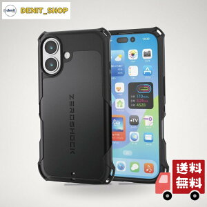 �G���R�� iPhone 17 �P�[�X �J�o�[ �ϏՌ� �Ռ��z�� ZEROSHOCK [�t�B�����t��] �n�j�J���\�� 4�p�_���p�[ �J���������Y�ی�݌v �u���b�N PM-A25AZEROBK