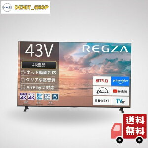 REGZA ���O�U �e���r 43E350R (43�C���` / 4K �e���r/�t��/�N���A����/�_�u���`���[�i�[ / AirPlay2�Ή� / �X�}�[�g�e���r / 2025�N���f��)