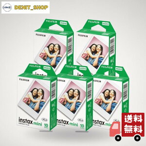 �x�m�t�C���� [5�Z�b�g�̔�]FUJIFILM �C���X�^���g�J���� �`�F�L�p�t�B���� 10����x5�Z�b�g INSTAX MINI JP 1