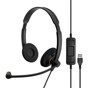 EPOS IMPACT SC 60 USB ML �w�b�h�Z�b�g - USB�ڑ�, �m�C�Y�L�����Z�����O�}�C�N, �X�e���I�T�E���h, �N���A�Ȓʘb, Microsoft Teams �F��, �I�[���f�C�R���t�H�[�g
