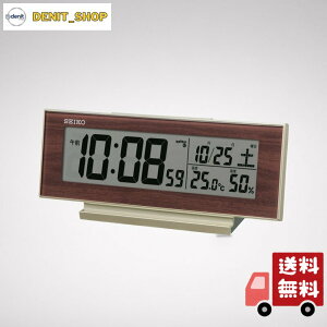 �Z�C�R�[�N���b�N(Seiko Clock) �ڊo�܂����v �u�����v �i�`������ �e�[�u���N���b�N �d�g �f�W�^�� �J�����_�[ ���x ���x �\�� ��ł������� �펞�_�� �����F�p�[���E�ꕔ�ؖ� 82×206×51mm SQ325B