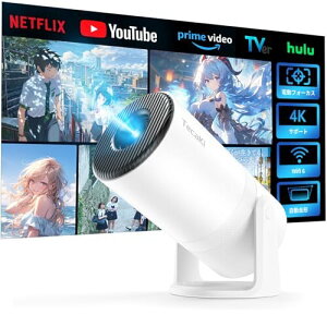 Tecaki�yAndroid TV���ځE�d���t�H�[�J�X�E270°��]�z2025�V�i���v���W�F�N�^�[ �ƒ�p 27000LM �V�䓊�e ������`�␳ 4K�Ή� 1080P�𑜓x �z�[���V�A�^�[ ��̌^�X�^���h Bluetooth5.3 �X�s�[�J�[���� wi