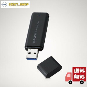 �G���R�� �O�t��SSD 500GB �|�[�^�u�� USB 5Gbps / USB3.2�iGen2�j�Ή� ���^ �L���b�v�� �u���b�N ESD-EMC0500GBK