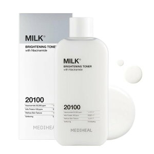 MEDIHEAL OFFICIAL(���f�B�q�[��) �~���N�u���C�g�j���O�g�i�[ (NEW)VER.2 300ml Milk Brightening Toner ���ϐ� �i�C�A�V���A�~�h �O���^�`�I�� �c���� �������ϐ� �����ێ� �����Ƃ� �{�g��