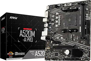 MSI �}�U�[�{�[�hA520M-A PRO �yRyzen 5000�V���[�Y (AM4)�Ή��z�y���S�Ҍ����A����R�X�p�l�C���f���z Micro ATX [AMD A520����] MB5136