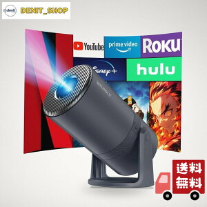 WISHOLY �v���W�F�N�^�[ �ƒ�p�yAndroid TV���ځE270°��]�z �v���W�F�N�^�[ ���^ 27000LM 1080P WiFi6 �Ղ낶�������[ �V�䓊�e Wi-Fi ������`�␳ Bluetooth5.4 ����HiFi�X�s�[�J�[ 50%�Y