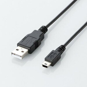 �G���R�� ELECOM �G�RUSB2.0�P�[�u�� A-miniB�^�C�v �G�R 0.5m �u���b�N U2C-JM05BK�qU2CJM05BK�r