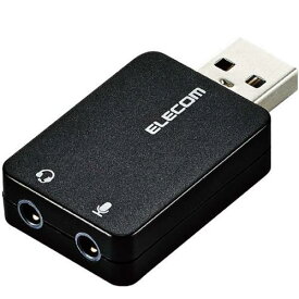 エレコム ELECOM USBオーディオ変換アダプタ USB-AADC01BK〈USBAADC01BK〉