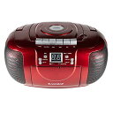 アナバス ANABAS CDラジオカセットレコーダー レッド CD-CB5R〈CDCB5-R〉