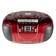 アナバス ANABAS CDラジオカセットレコーダー レッド CD-CB5R〈CDCB5-R〉