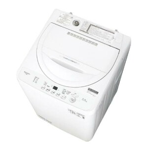 シャープ SHARP 全自動洗濯機 5.5kg ホワイト系 ES-GE5J-W (宅配サイズ商品 / 設置・リサイクル希望の場合は別途料金および配達日・時間指定不可)〈ESGE5J-W〉