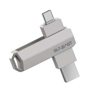 SUNEAST �T���C�[�X�g �O�t��SSD �X�e�B�b�N�^ 1TB USB Type C/USB-A���Ή� �v���`�i�V���o�[ SE-PS0001T2LO1SF�qSEPS0001T2LO1SF�r