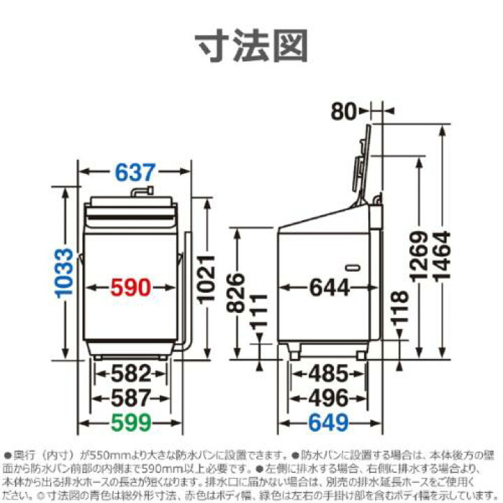 楽天市場】東芝 TOSHIBA 全自動洗濯機 ZABOON 洗濯10kg グランホワイト 