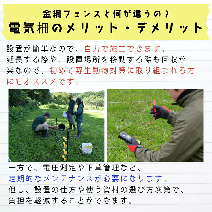 楽天市場】50m 電気柵 セット【 オンライン限定セット｜らくらく電気柵 