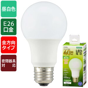 �y���[�^�݌ɂ���z�I�[���d�@�@LED�d�� 06-4455E26 40W�`���� ��ʓd���` �����F �S�����^�C�v ���̍L�����280 ������s�� ( LDA5N-G AG52 )�y2025-06�z
