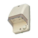 パナソニック WK4102K フル接地防水コンセント（露出埋込両用、抜止式・アースターミナル付）色クリームグレー 15A125V