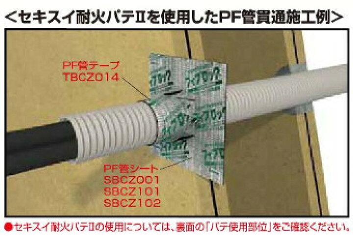 楽天市場】積水化学 NCJM005 フィブロック セキスイ耐火パテ2 1袋250g 