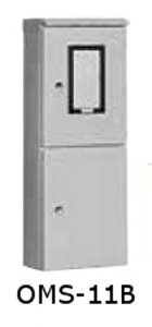 日東工業 OMS-11B 引込計器盤キャビネット 屋根付・2段扉 水切り、防塵・防水パッキン付 ヨコ300mm タテ800mm フカサ200mm 塗装色:選択してください。