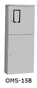 日東工業 OMS-15B 引込計器盤キャビネット 屋根付・2段扉 水切り、防塵・防水パッキン付 ヨコ500mm タテ1200mm フカサ200mm 塗装色:選択してください。