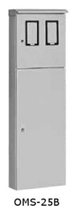 日東工業 OMS-25B 引込計器盤キャビネット 屋根付・2段扉 水切り、防塵・防水パッキン付 ヨコ500mm タテ1600mm フカサ200mm 塗装色:選択してください。
