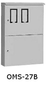 日東工業 OMS-27B 引込計器盤キャビネット 屋根付・2段扉 水切り、防塵・防水パッキン付 ヨコ700mm タテ1000mm フカサ200mm 塗装色:選択してください。