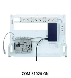 サン電子 COM-S1026-GN 情報分電盤 COM-S Gモデル 搭載機器 コンセント 可動式6分配器 8ポートHUB マルチブースタ 電話1回線2分岐
