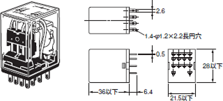 楽天市場】オムロン MY4N-CR AC200/220V ミニパワーリレー CR回路内蔵形（４極） : 電材BlueWood