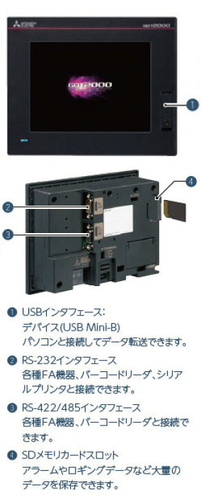 楽天市場】三菱電機 GT2105-QTBDS 表示器GOT 5.7型 QVGA 320×240ドット  