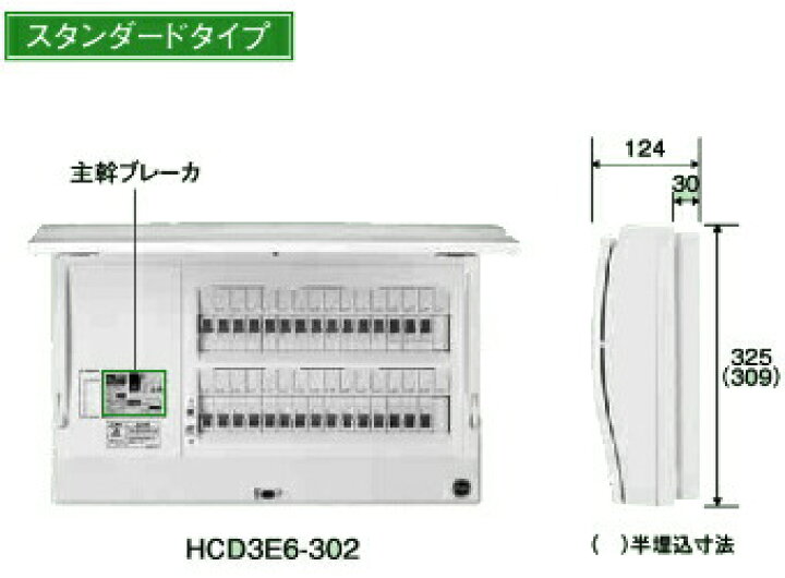 楽天市場】日東工業 HCD3E7-262 HCD型ホーム分電盤 ドア付 